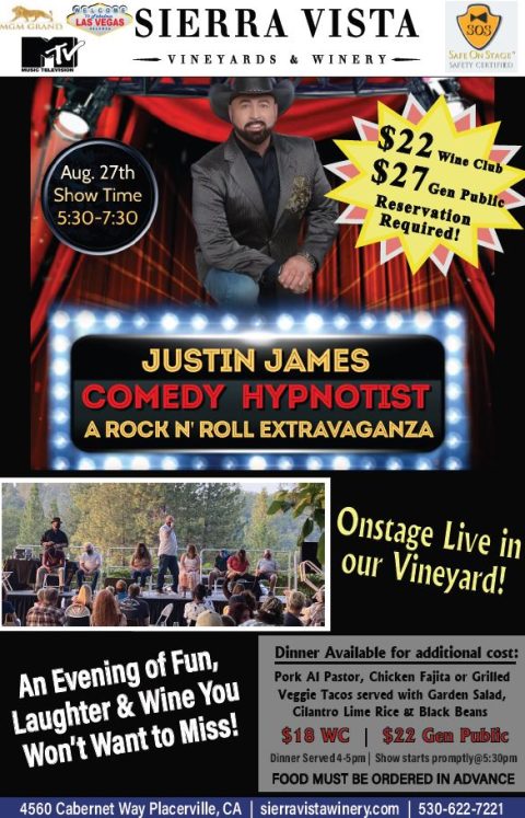 Comedy Improv Hypnotist Night Featuring Justin James | Sierra Vista ...