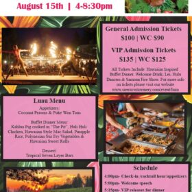 Sunset Luau in the Vineyard