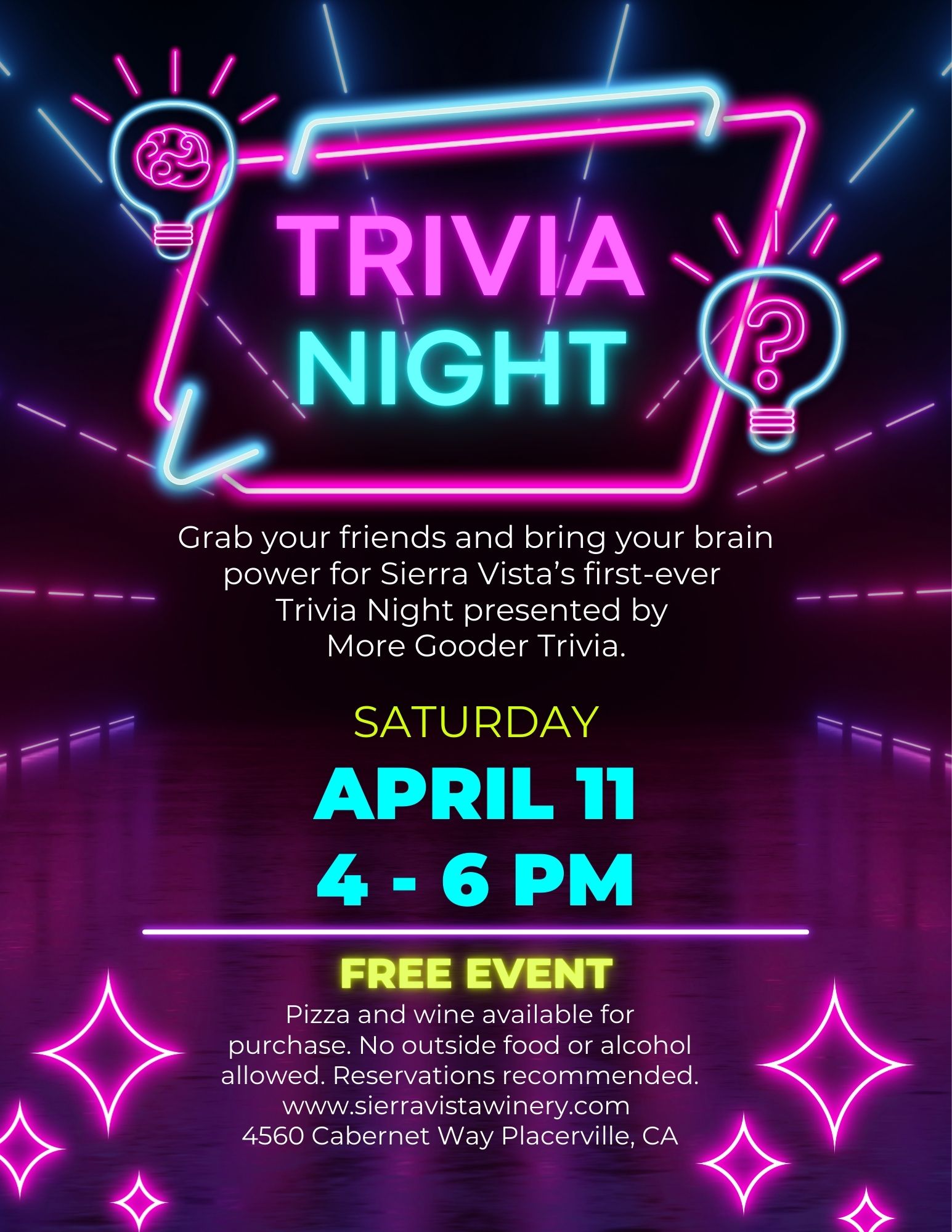 Trivia Night Flyer Placeholder image "Event details coming soon"