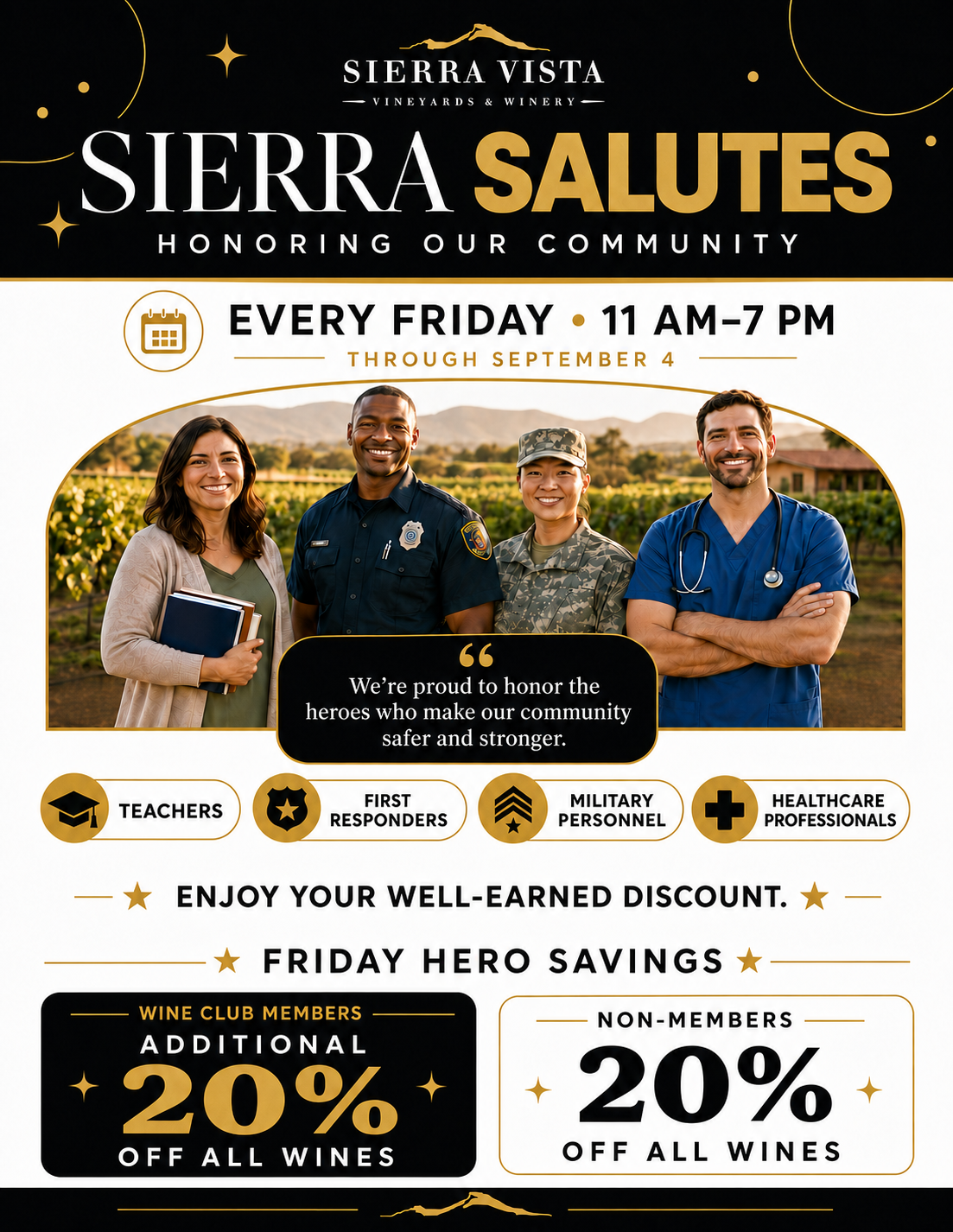 Sierra Salutes Flyer Placeholder image "Event details coming soon"